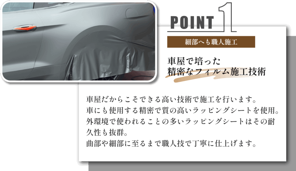 車のフィルムを使用